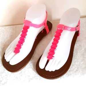 PS NYC Sz 4 Hilighter Pink Sandals